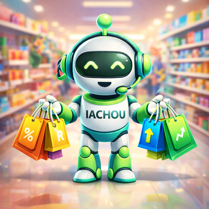 Mascote do IACHOU encontrando promoções